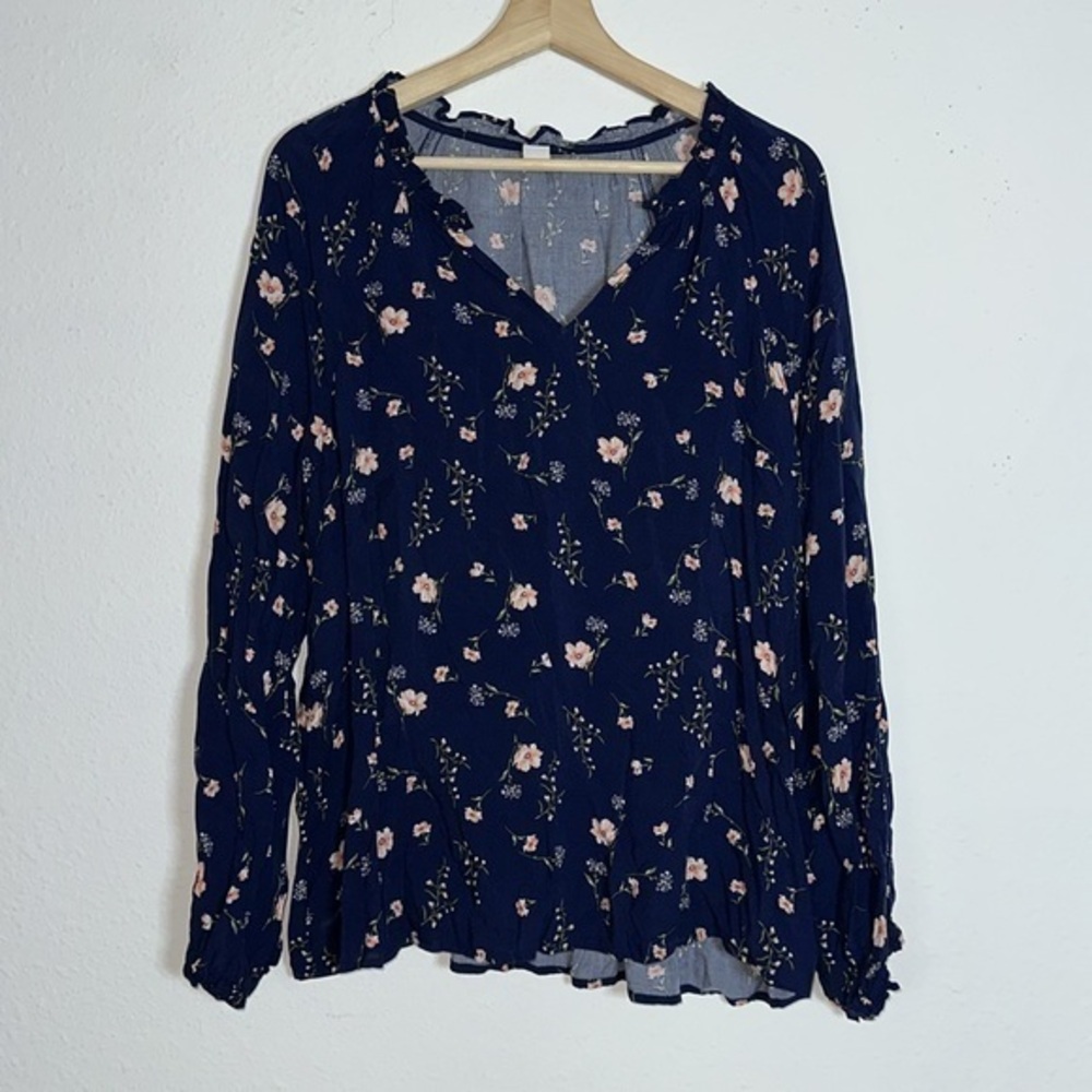 Old Navy Floral Long Sleeve Blouse Sz. L